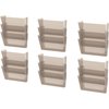 Storex Wall File, Stackable, Letter, 4"W x 16"L x 7"H, 3/PK, Smoke 3PK STX70246U06C